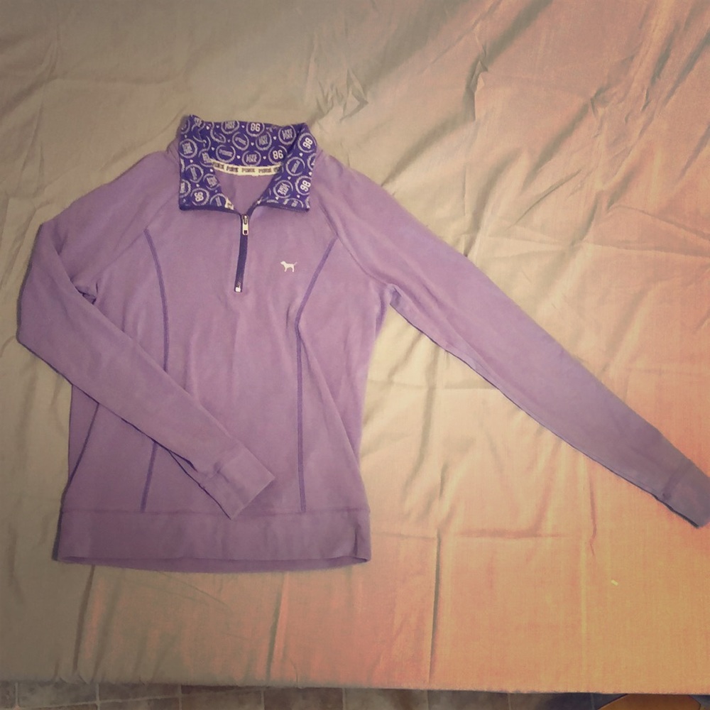 Pink Victoria’s Secret Purple Pull Over Hoodie